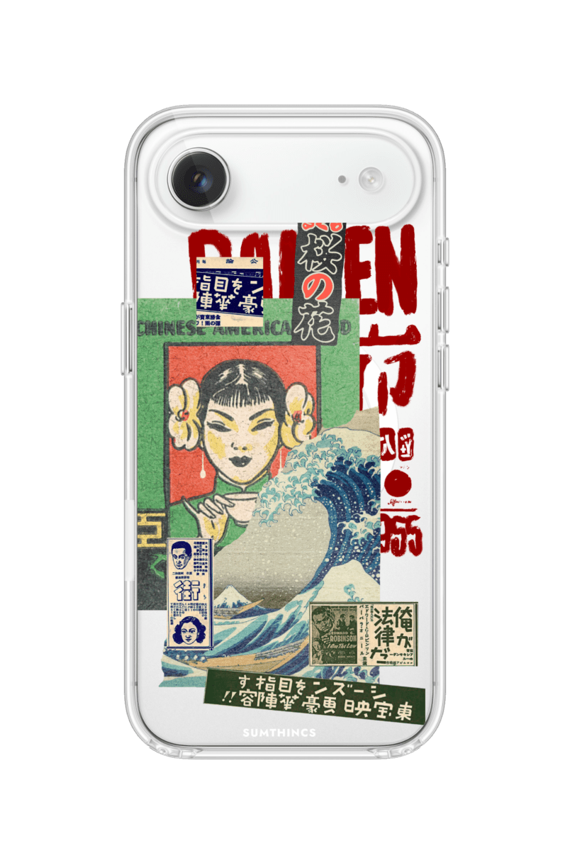 iPhone 17 Air Vintage Poster Clear Magsafe Şeffaf Telefon Kılıfı - SUMTHINCS