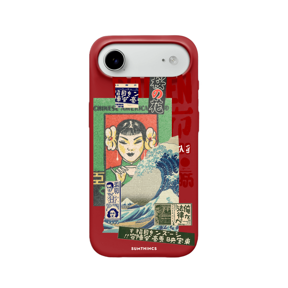 iPhone 17 Air Vintage Poster Premium Telefon Kılıfı Kırmızı - SUMTHINCS