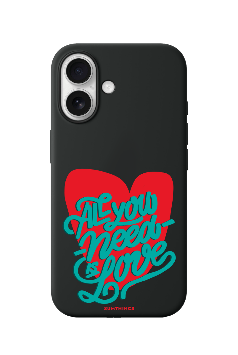 iPhone 17 All You Need is Love Premium Telefon Kılıfı Siyah - SUMTHINCS