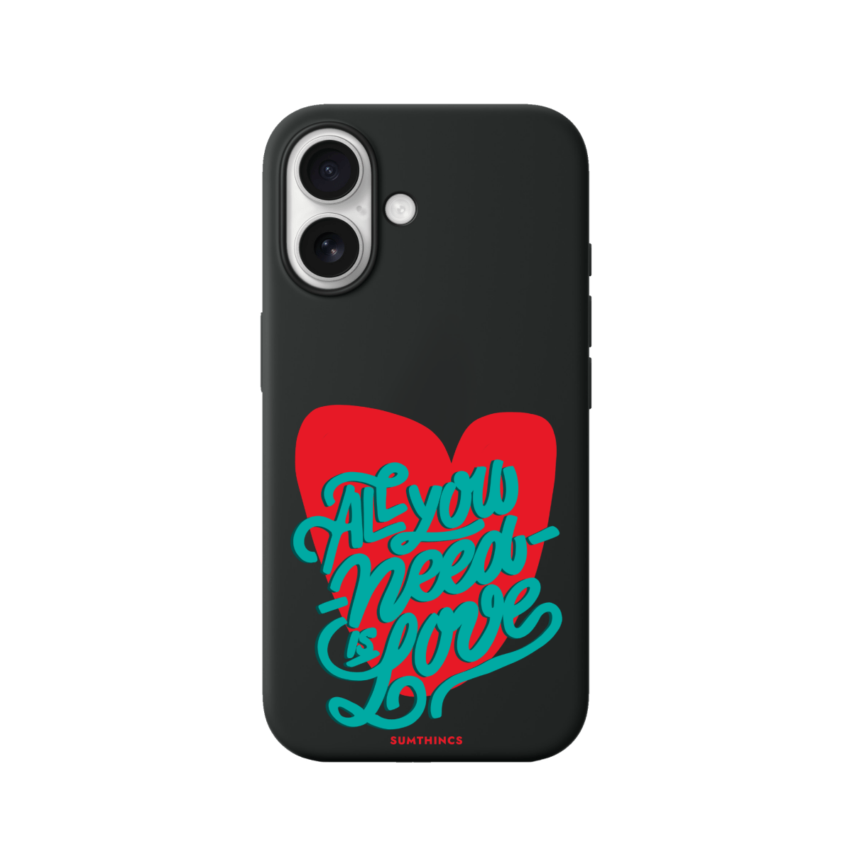 iPhone 17 All You Need is Love Premium Telefon Kılıfı Siyah - SUMTHINCS