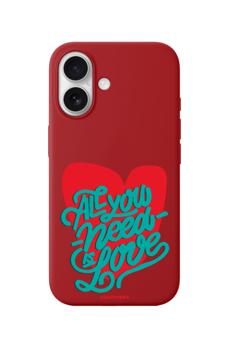 iPhone 17 All You Need is Love Premium Telefon Kılıfı Kırmızı - SUMTHINCS