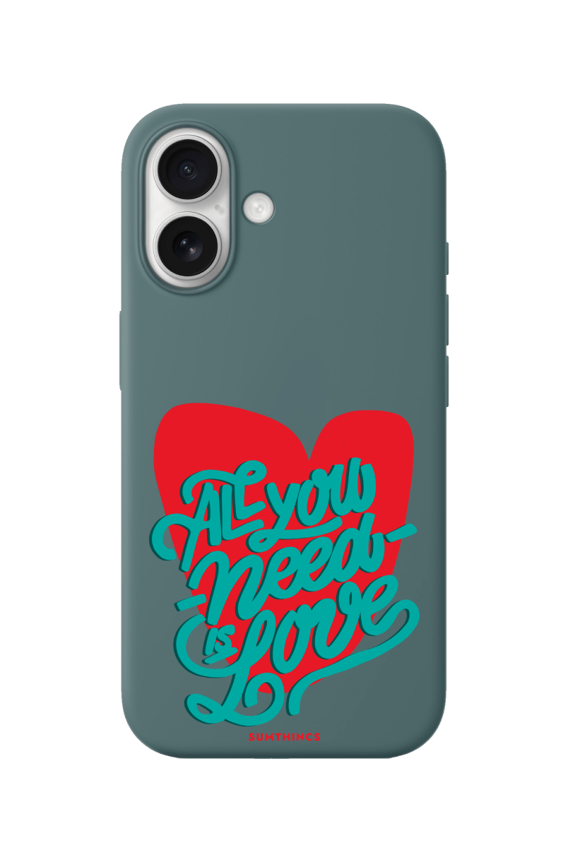 iPhone 17 All You Need is Love Premium Telefon Kılıfı Kaktüs Yeşili - SUMTHINCS