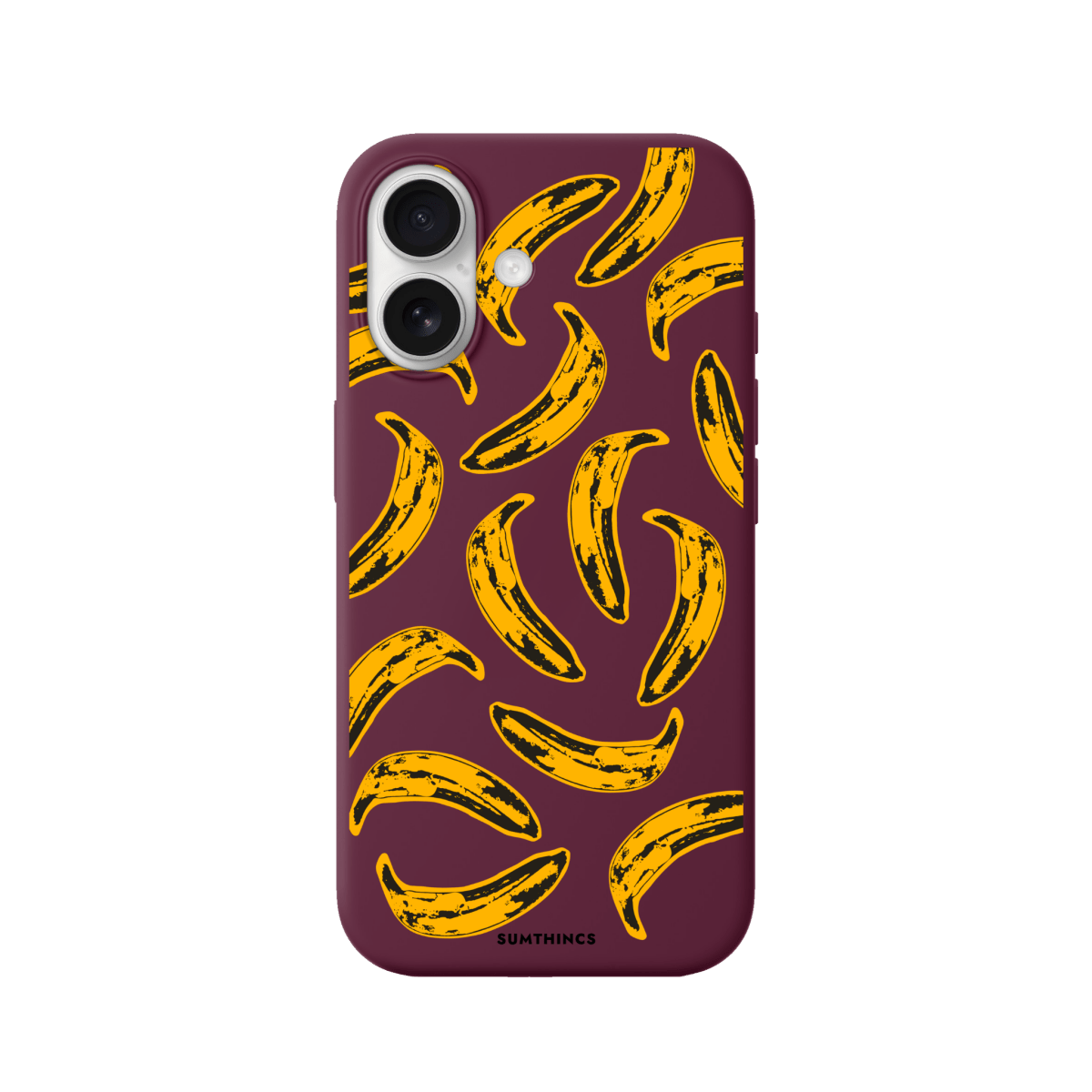 iPhone 17 Banana Premium Telefon Kılıfı Bordo - SUMTHINCS