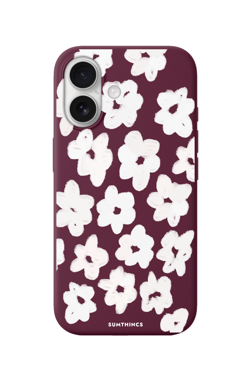 iPhone 17 Blossoms Premium Telefon Kılıfı Bordo - SUMTHINCS