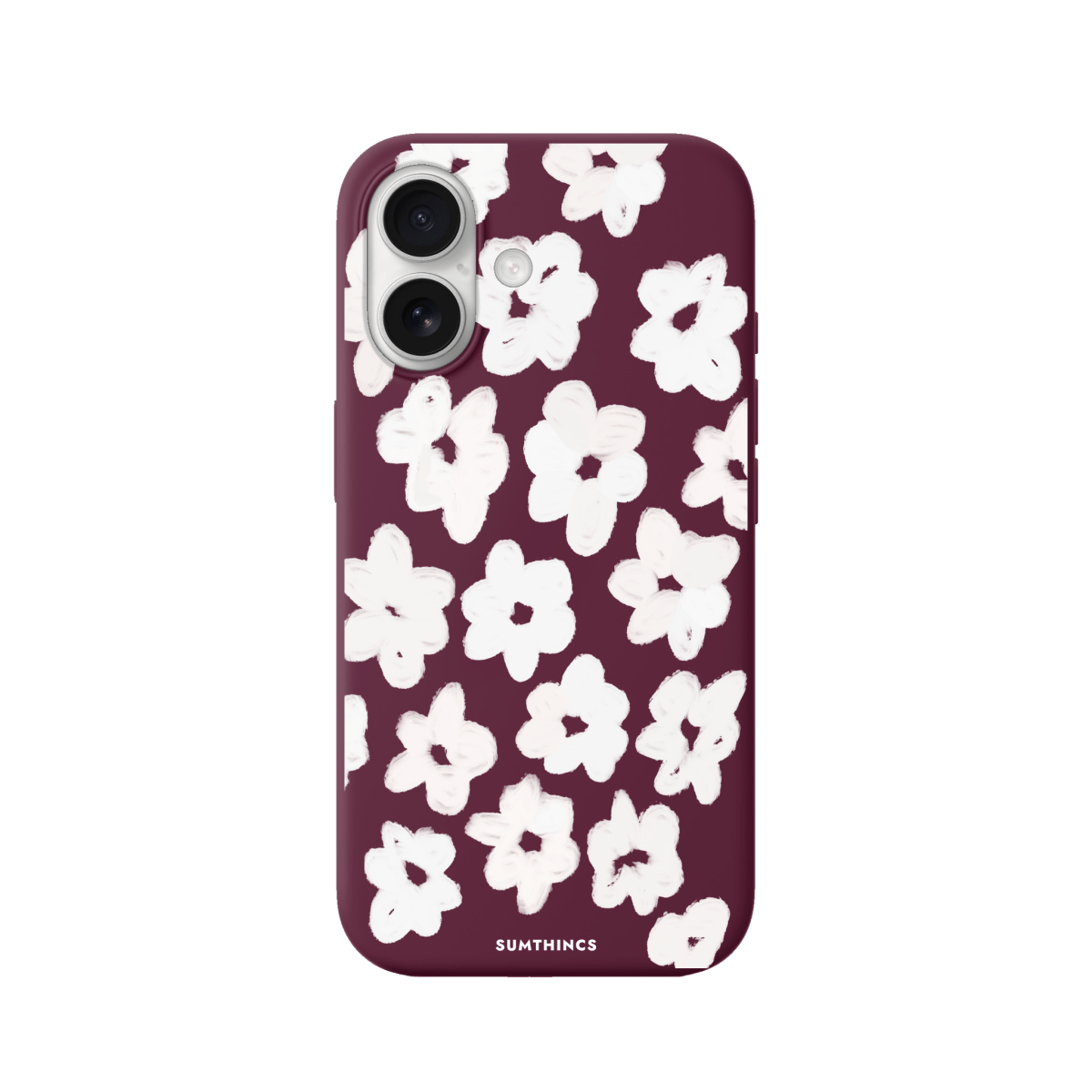 iPhone 17 Blossoms Premium Telefon Kılıfı Bordo - SUMTHINCS