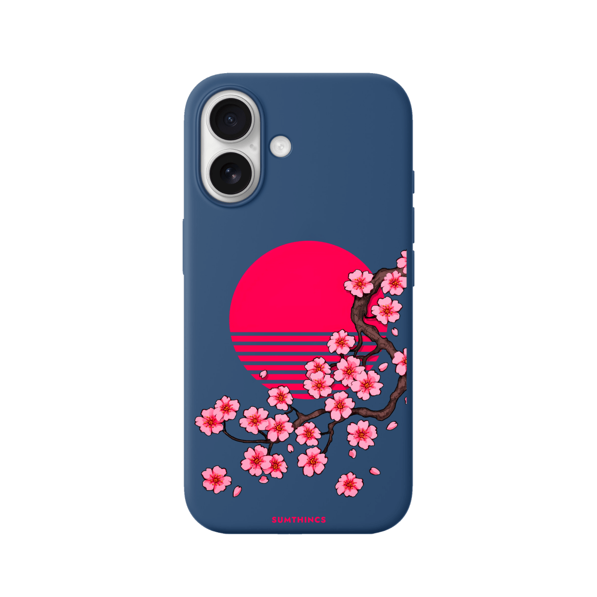 iPhone 17 Cherry Blossom Dawn Premium Telefon Kılıfı Pasifik Mavi - SUMTHINCS