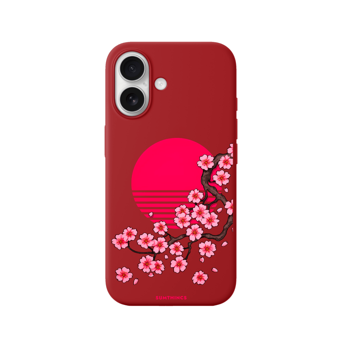 iPhone 17 Cherry Blossom Dawn Premium Telefon Kılıfı Kırmızı - SUMTHINCS