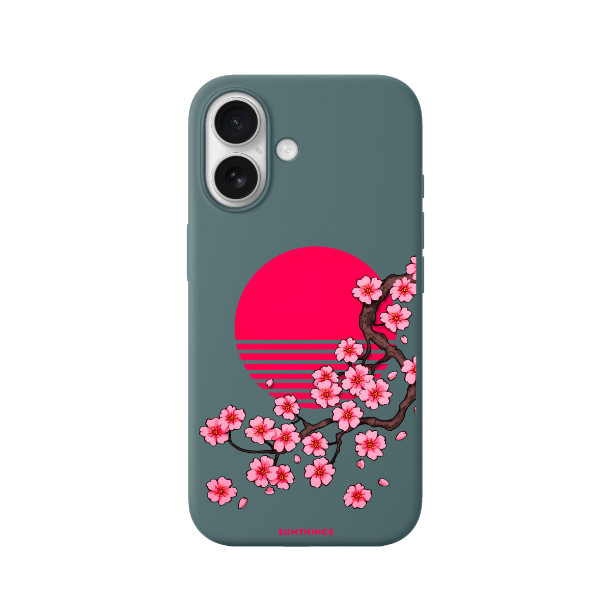 iPhone 17 Cherry Blossom Dawn Premium Telefon Kılıfı Kaktüs Yeşili - SUMTHINCS