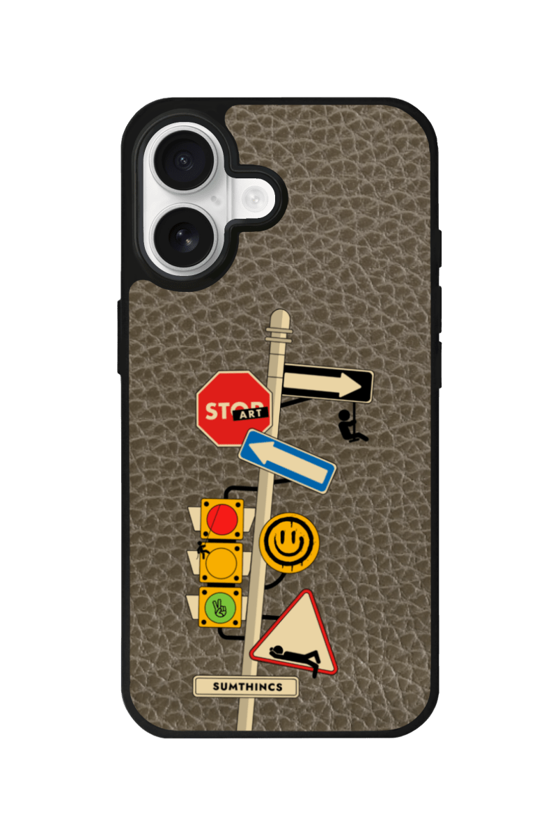 iPhone 17 Crossroad Leather Vegan Deri Telefon Kılıfı Haki - SUMTHINCS