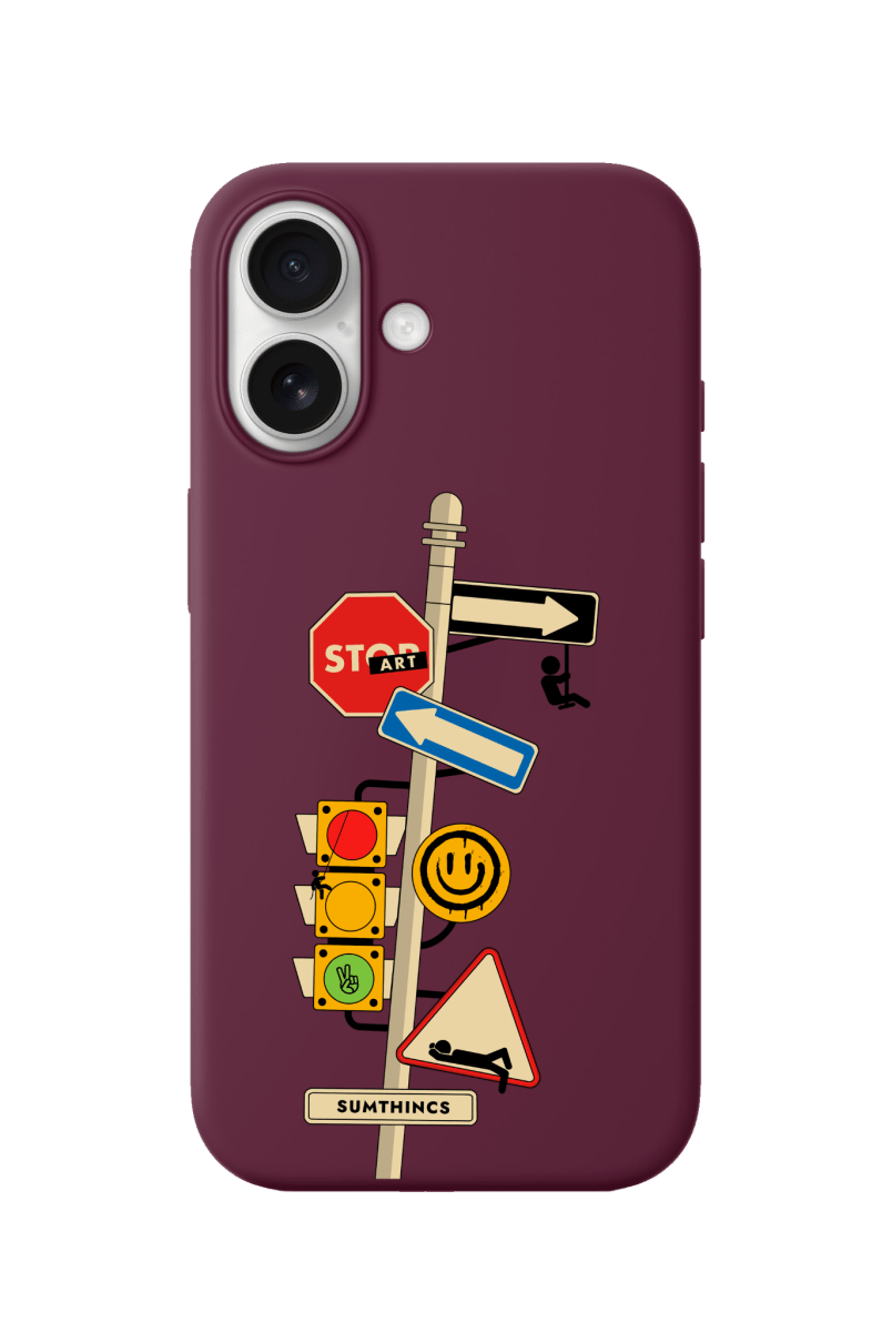 iPhone 17 Crossroad Premium Telefon Kılıfı Bordo - SUMTHINCS