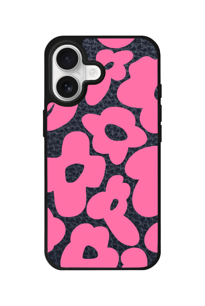 iPhone 17 Daisy Pop Leather Deri Telefon Kılıfı Pasifik Mavi - SUMTHINCS