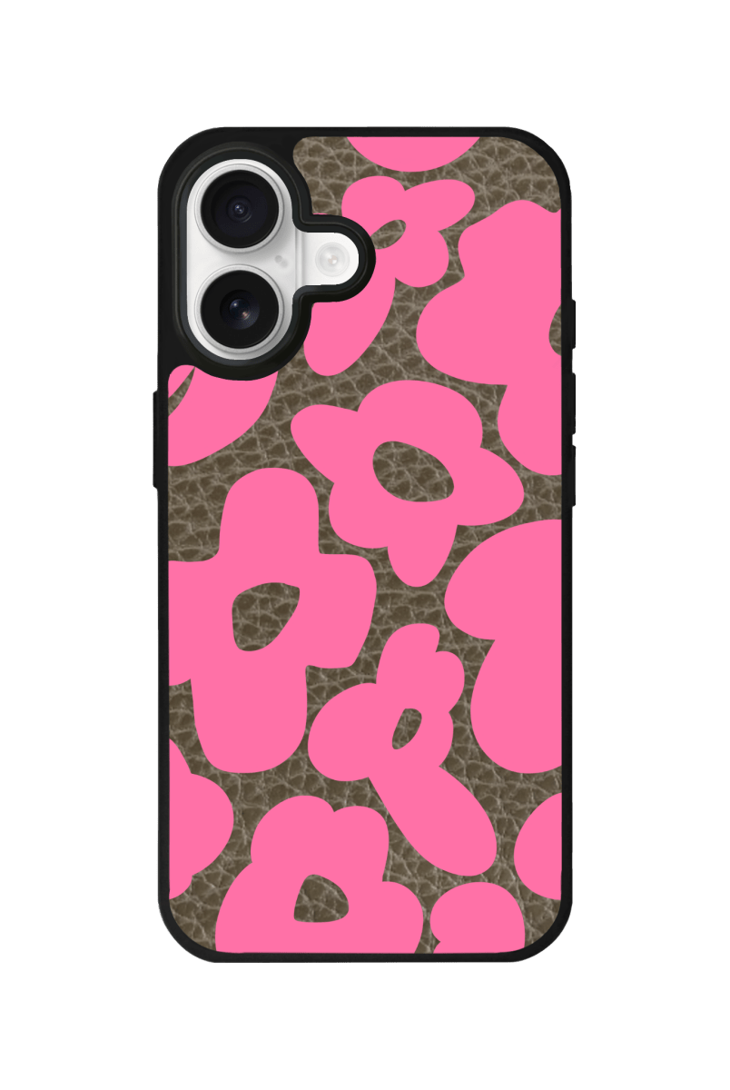 iPhone 17 Daisy Pop Leather Deri Telefon Kılıfı Haki - SUMTHINCS