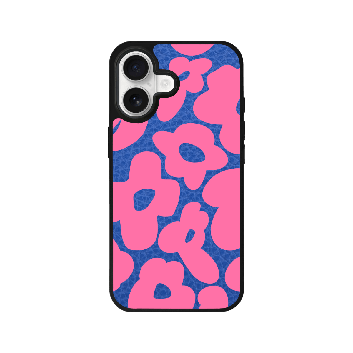 iPhone 17 Daisy Pop Leather Deri Telefon Kılıfı Mavi - SUMTHINCS