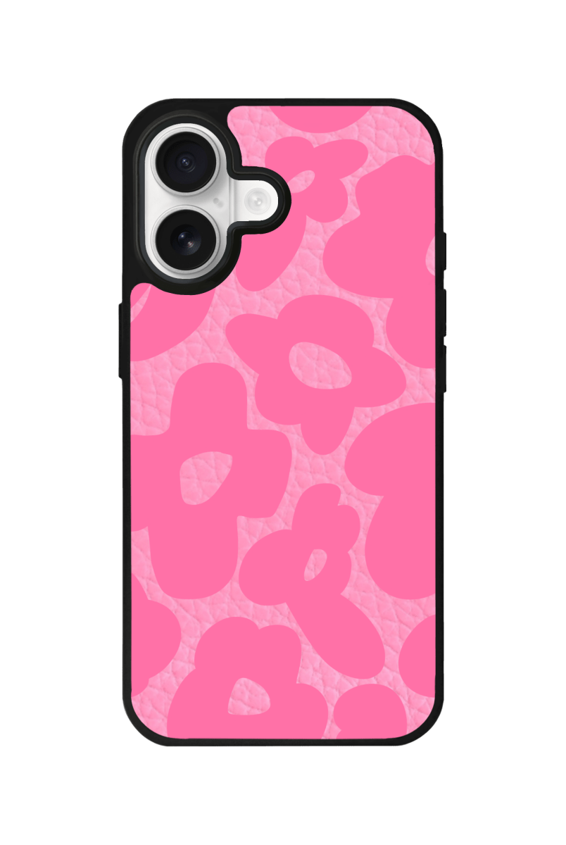 iPhone 17 Daisy Pop Leather Deri Telefon Kılıfı Pembe - SUMTHINCS