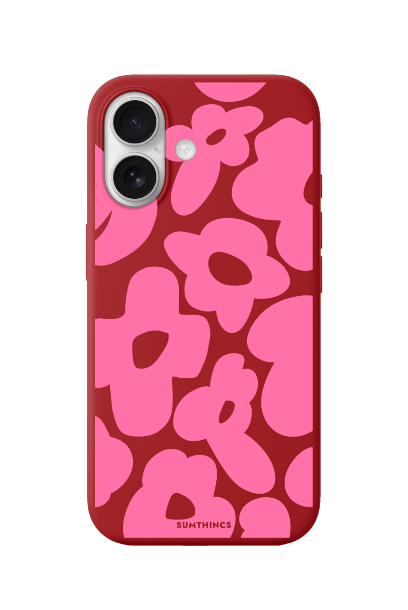 iPhone 17 Daisy Pop Premium Telefon Kılıfı Kırmızı - SUMTHINCS