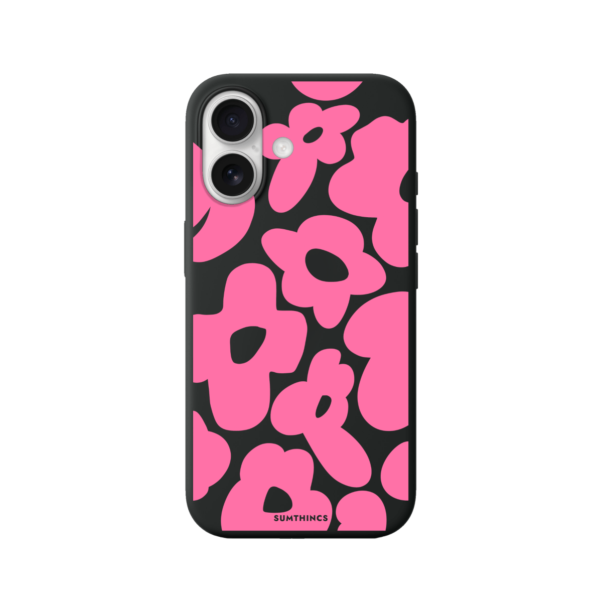 iPhone 17 Daisy Pop Premium Telefon Kılıfı Siyah - SUMTHINCS