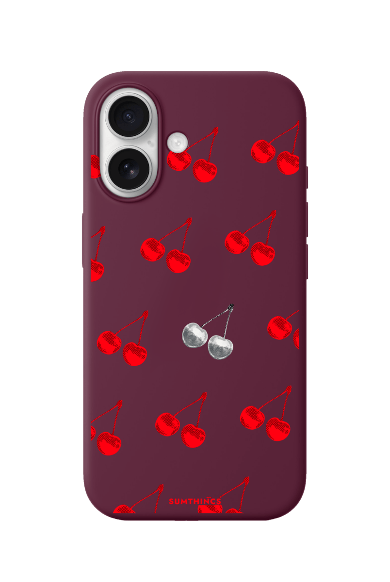 iPhone 17 Disco Cherry Premium Telefon Kılıfı Bordo - SUMTHINCS