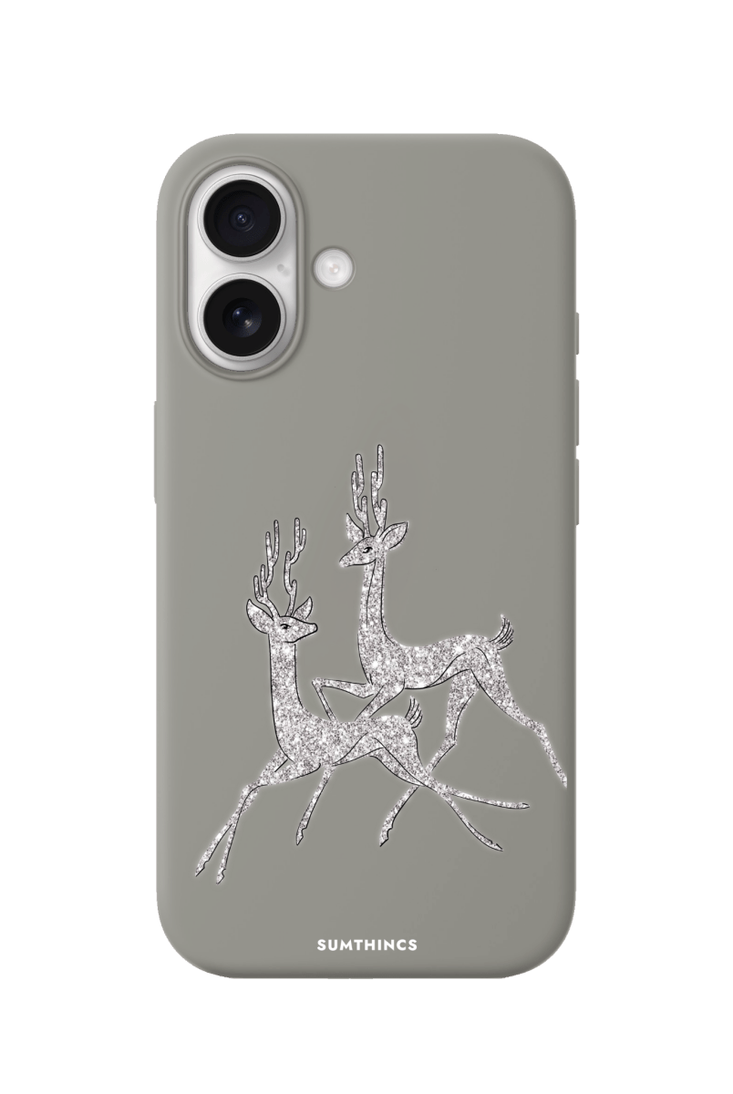 iPhone 17 Disco Deers Premium Telefon Kılıfı Gri - SUMTHINCS