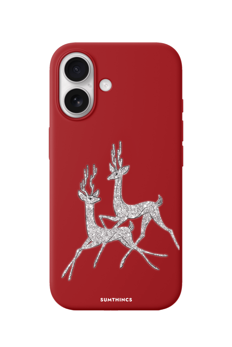 iPhone 17 Disco Deers Premium Telefon Kılıfı Kırmızı - SUMTHINCS