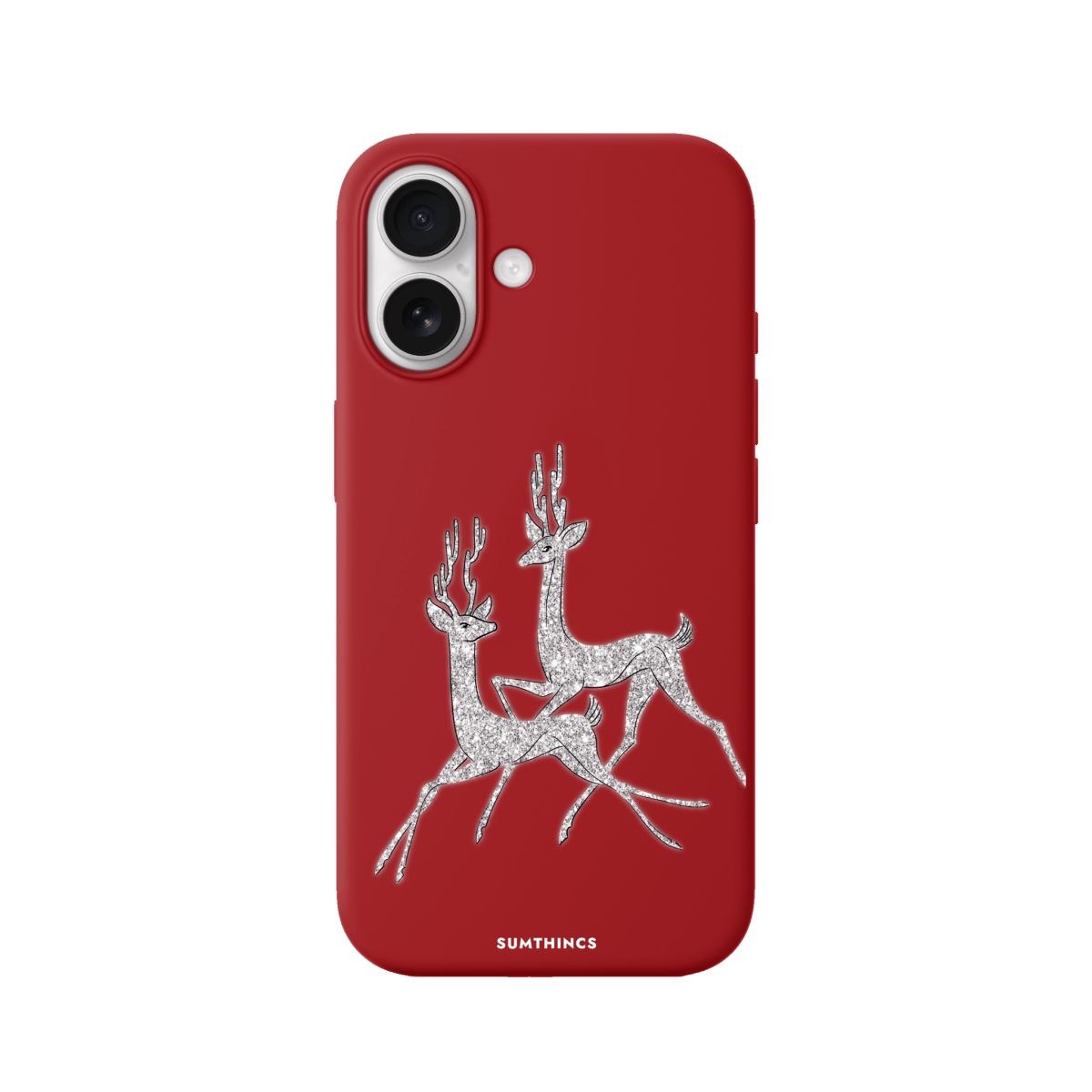 iPhone 17 Disco Deers Premium Telefon Kılıfı Kırmızı - SUMTHINCS