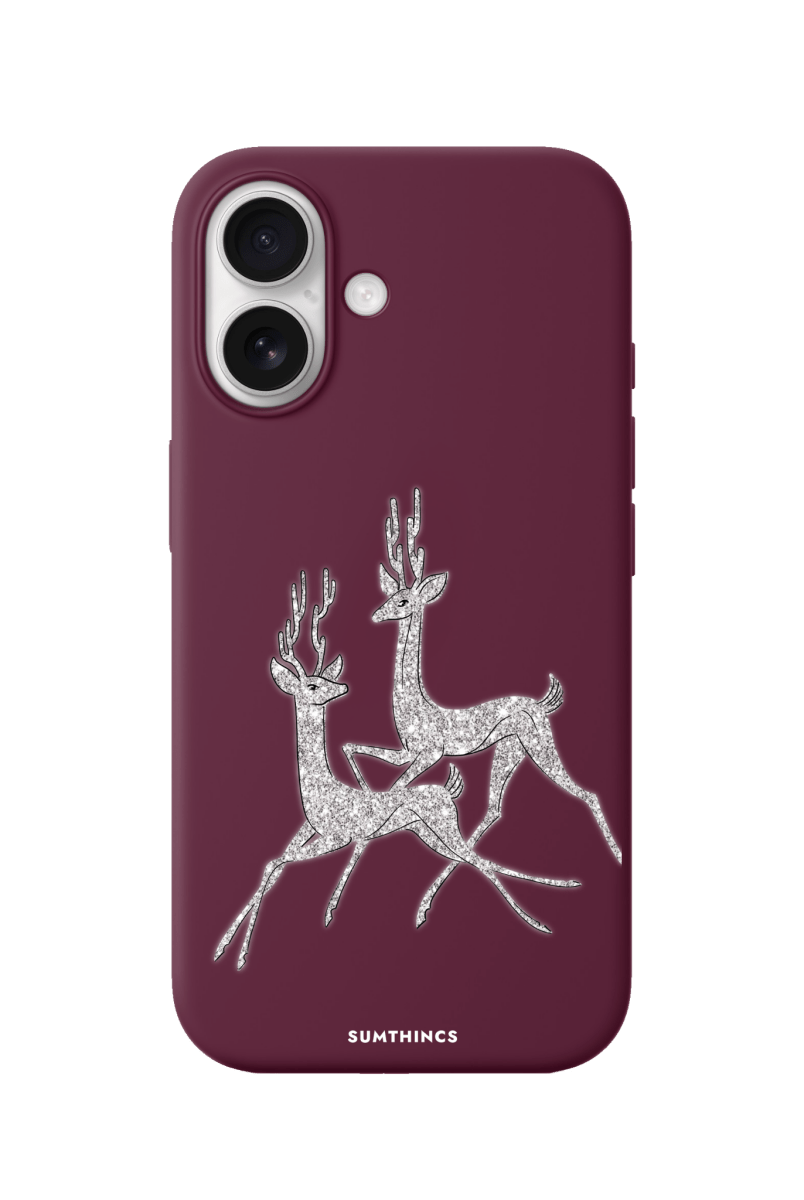 iPhone 17 Disco Deers Premium Telefon Kılıfı Bordo - SUMTHINCS