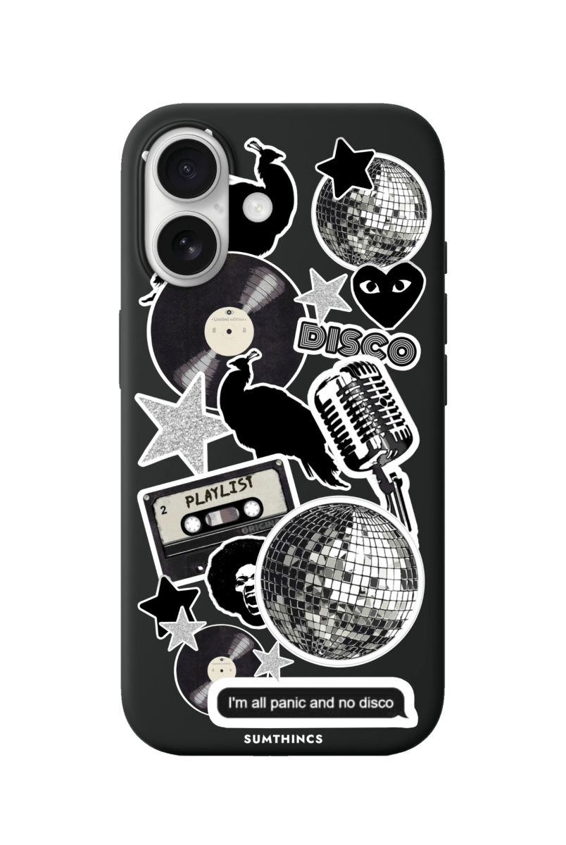 iPhone 17 Disco Stickers Premium Telefon Kılıfı Siyah - SUMTHINCS