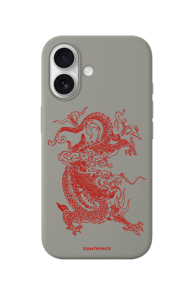 iPhone 17 Dragon Premium Telefon Kılıfı Gri - SUMTHINCS