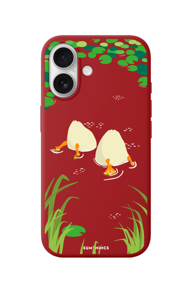 iPhone 17 Ducks Premium Telefon Kılıfı Kırmızı - SUMTHINCS