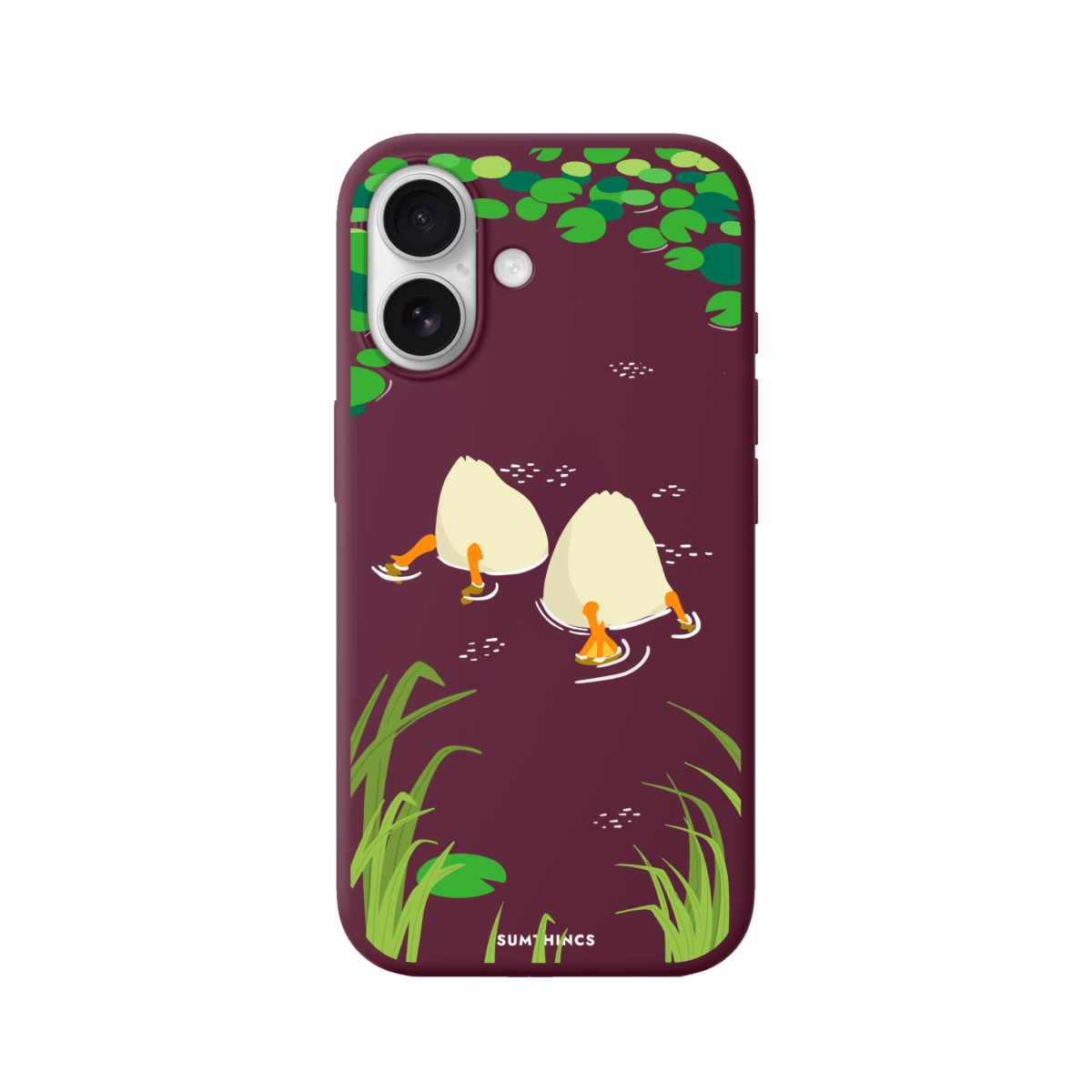 iPhone 17 Ducks Premium Telefon Kılıfı Bordo - SUMTHINCS