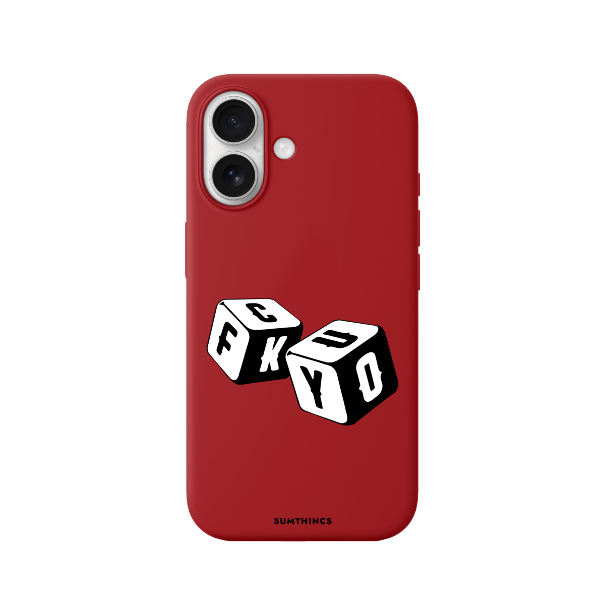 iPhone 17 Fck You Premium Telefon Kılıfı Kırmızı - SUMTHINCS