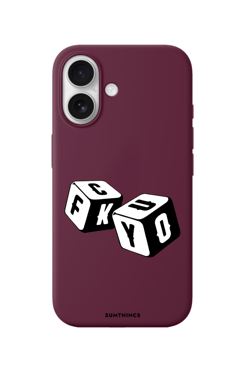 iPhone 17 Fck You Premium Telefon Kılıfı Bordo - SUMTHINCS