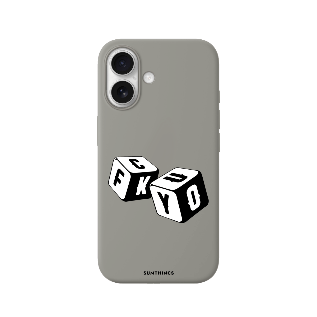 iPhone 17 Fck You Premium Telefon Kılıfı Gri - SUMTHINCS