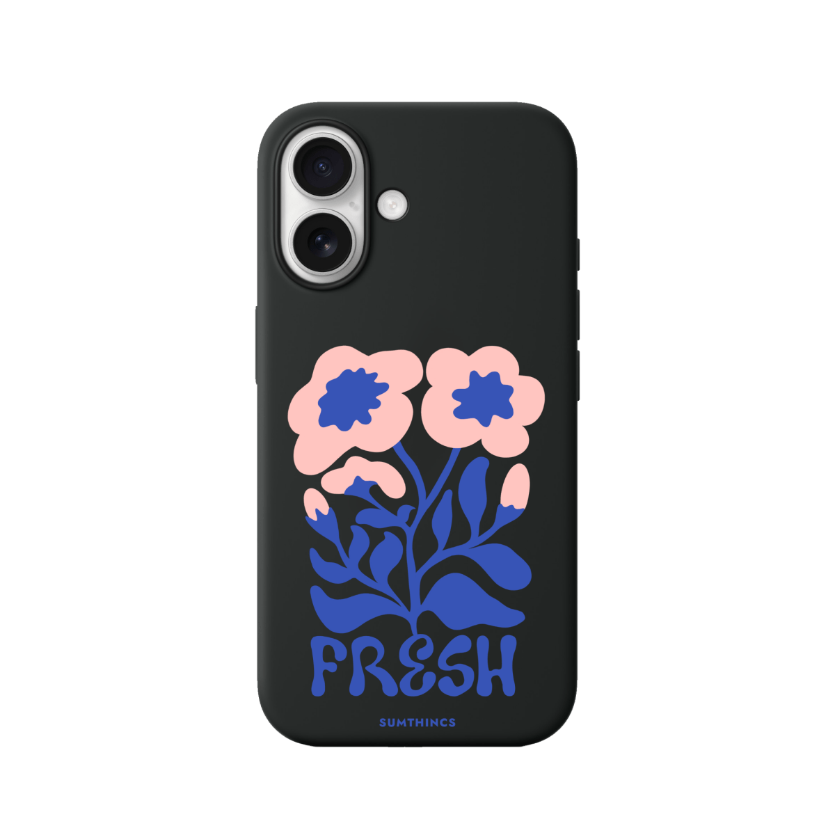 iPhone 17 Fresh Flowers Premium Telefon Kılıfı Siyah - SUMTHINCS