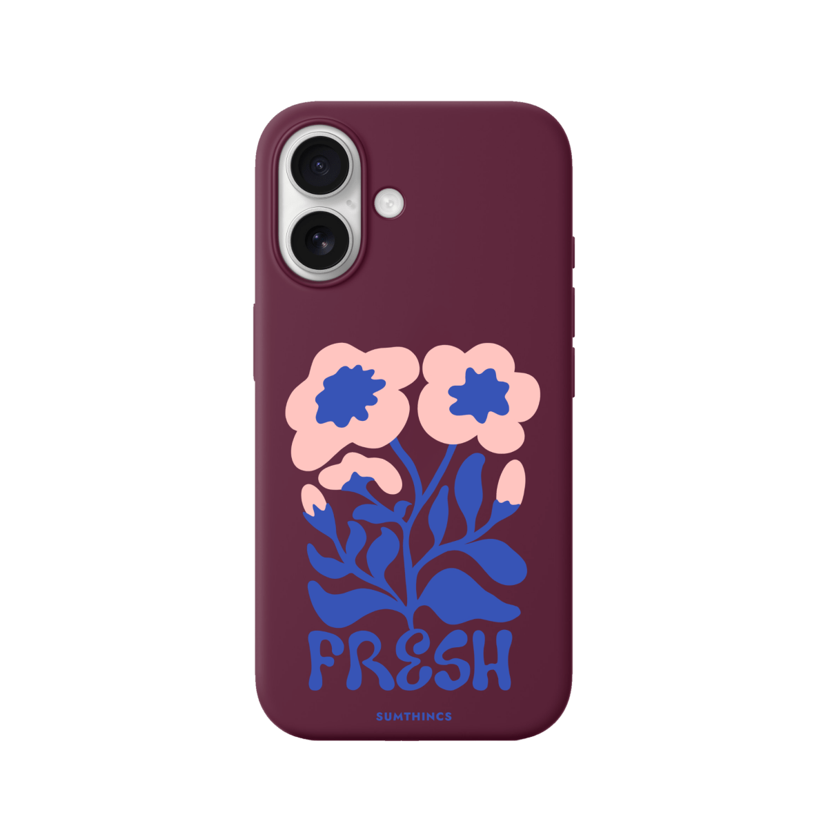 iPhone 17 Fresh Flowers Premium Telefon Kılıfı Bordo - SUMTHINCS