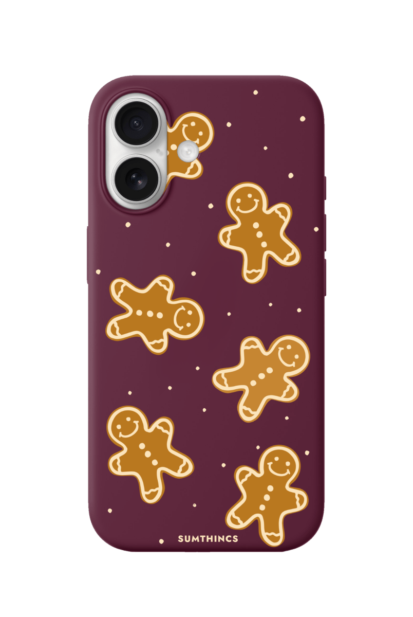 iPhone 17 Gingerbread Man Premium Telefon Kılıfı Bordo - SUMTHINCS