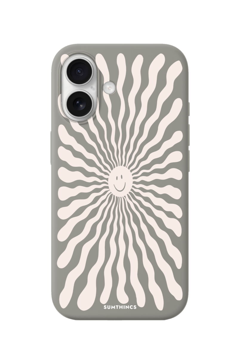 iPhone 17 Happy Little Sun Premium Telefon Kılıfı Gri - SUMTHINCS