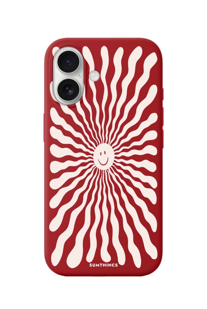 iPhone 17 Happy Little Sun Premium Telefon Kılıfı Kırmızı - SUMTHINCS