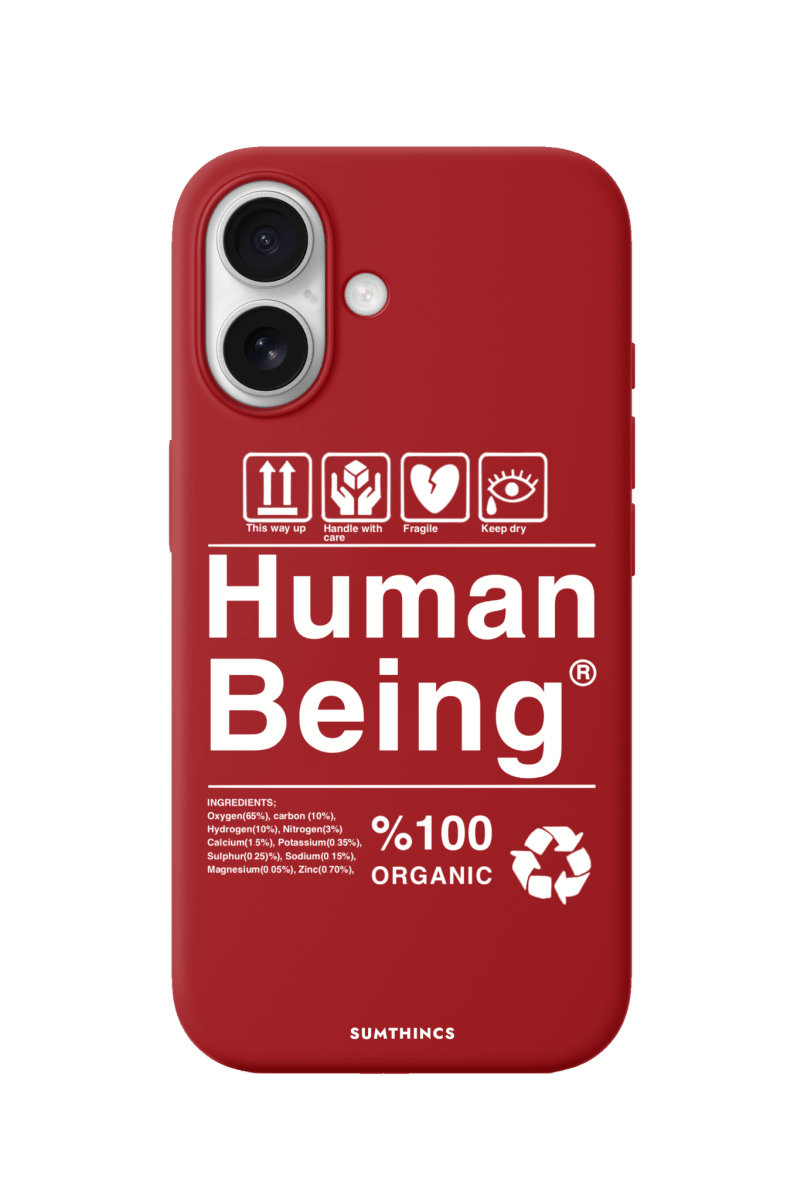 iPhone 17 Human Being Premium Telefon Kılıfı Kırmızı - SUMTHINCS