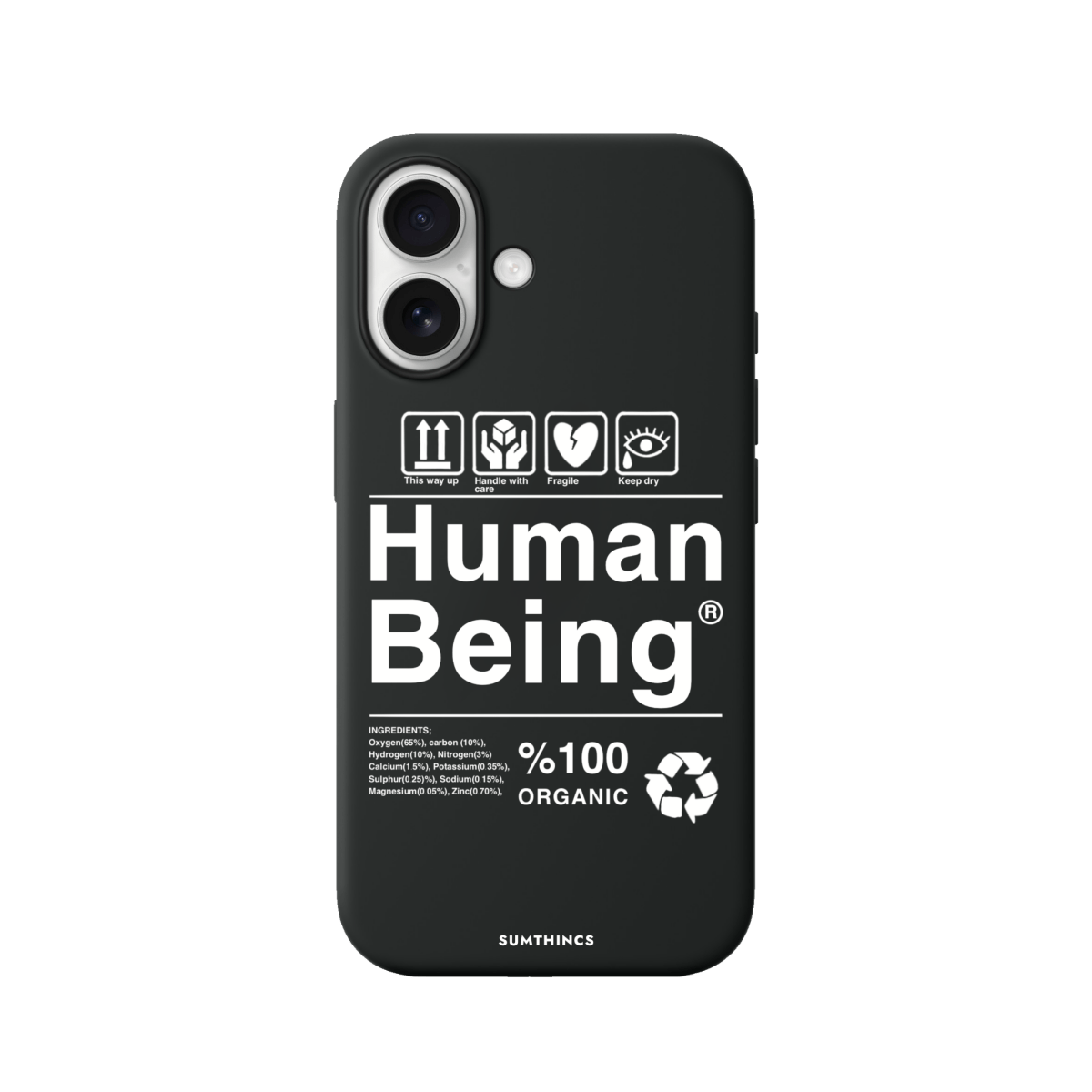 iPhone 17 Human Being Premium Telefon Kılıfı Siyah - SUMTHINCS