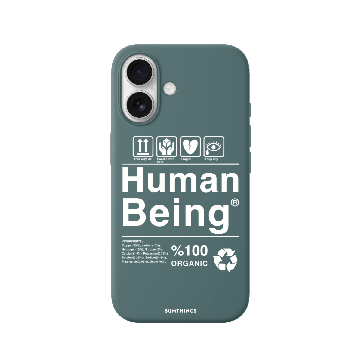 iPhone 17 Human Being Premium Telefon Kılıfı Kaktüs Yeşili - SUMTHINCS