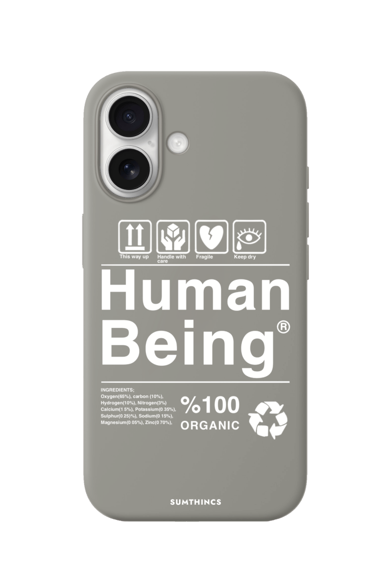 iPhone 17 Human Being Premium Telefon Kılıfı Gri - SUMTHINCS