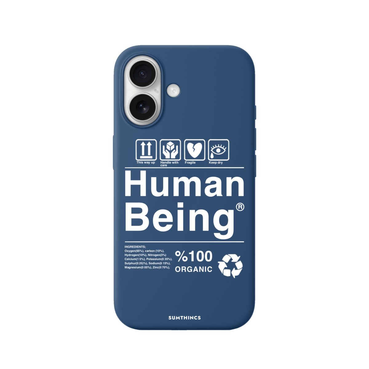 iPhone 17 Human Being Premium Telefon Kılıfı Pasifik Mavi - SUMTHINCS