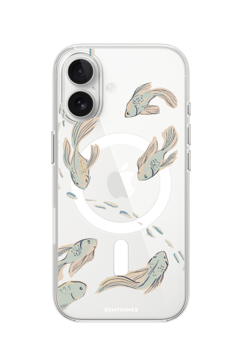 iPhone 17 Koi Fish Clear Magsafe Şeffaf Telefon Kılıfı - SUMTHINCS