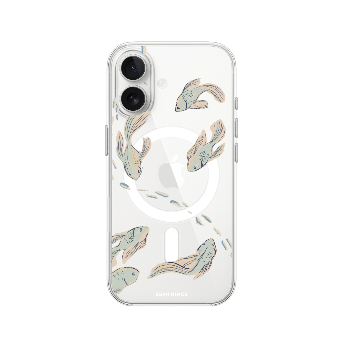 iPhone 17 Koi Fish Clear Magsafe Şeffaf Telefon Kılıfı - SUMTHINCS