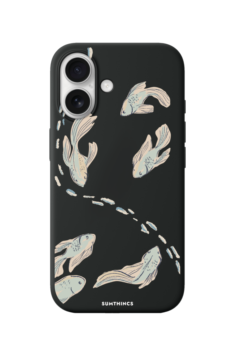 iPhone 17 Koi Fish Premium Telefon Kılıfı Siyah - SUMTHINCS