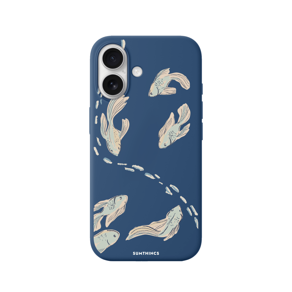 iPhone 17 Koi Fish Premium Telefon Kılıfı Pasifik Mavi - SUMTHINCS