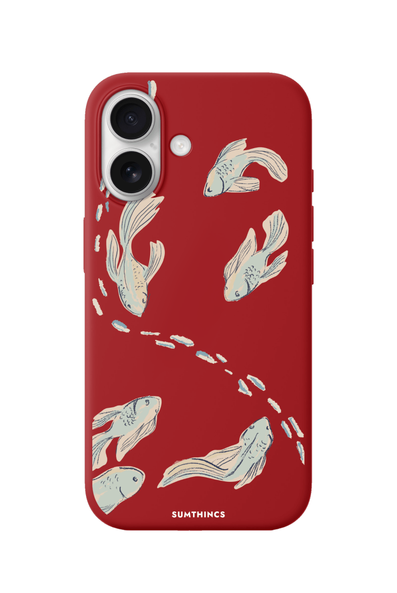 iPhone 17 Koi Fish Premium Telefon Kılıfı Kırmızı - SUMTHINCS