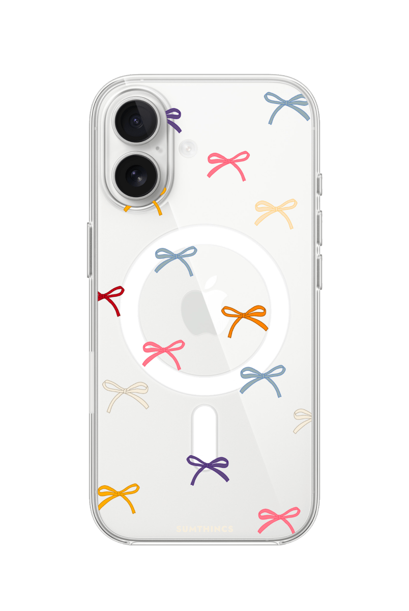 iPhone 17 Little Bows Clear Magsafe Şeffaf Telefon Kılıfı - SUMTHINCS