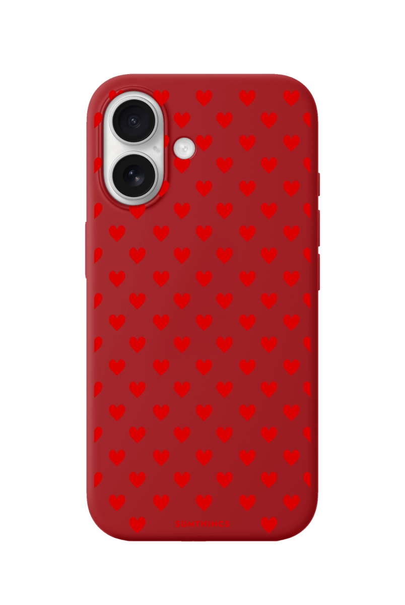 iPhone 17 Little Hearts Premium Telefon Kılıfı Kırmızı - SUMTHINCS
