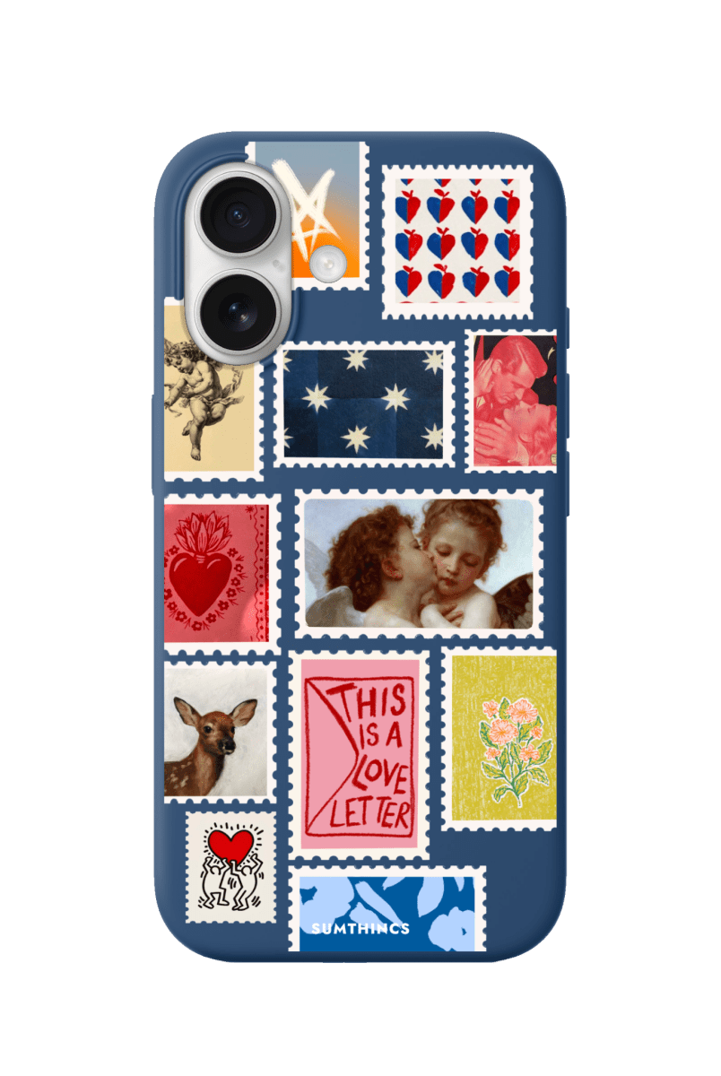 iPhone 17 Love Letter Premium Telefon Kılıfı Pasifik Mavi - SUMTHINCS